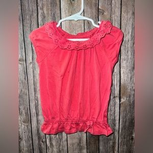 Genuine Kids by OshGosh top, floral‎ collar, size 2T